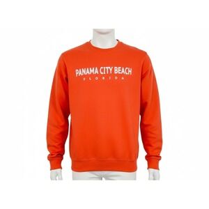 Pacific Co Panama City Beach Florida Sweatshirt Orange Mens Size 2XL